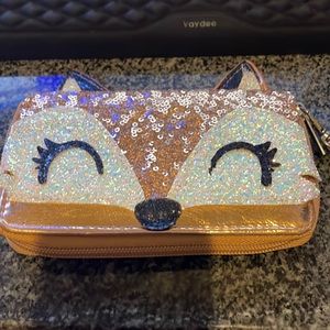 Sequins Fox Wristlet